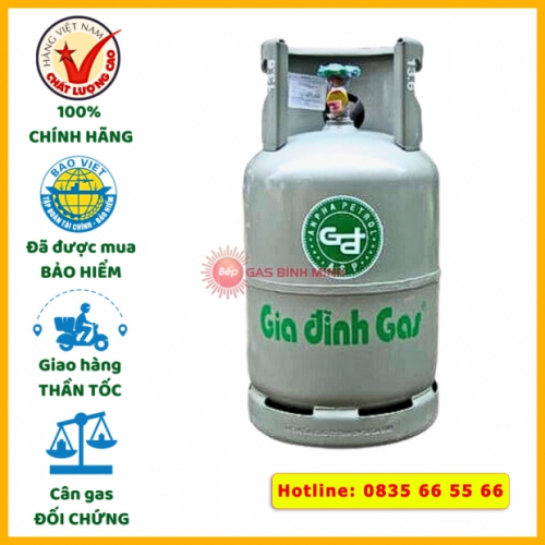 Bình gas Gia Đình xám 12kg